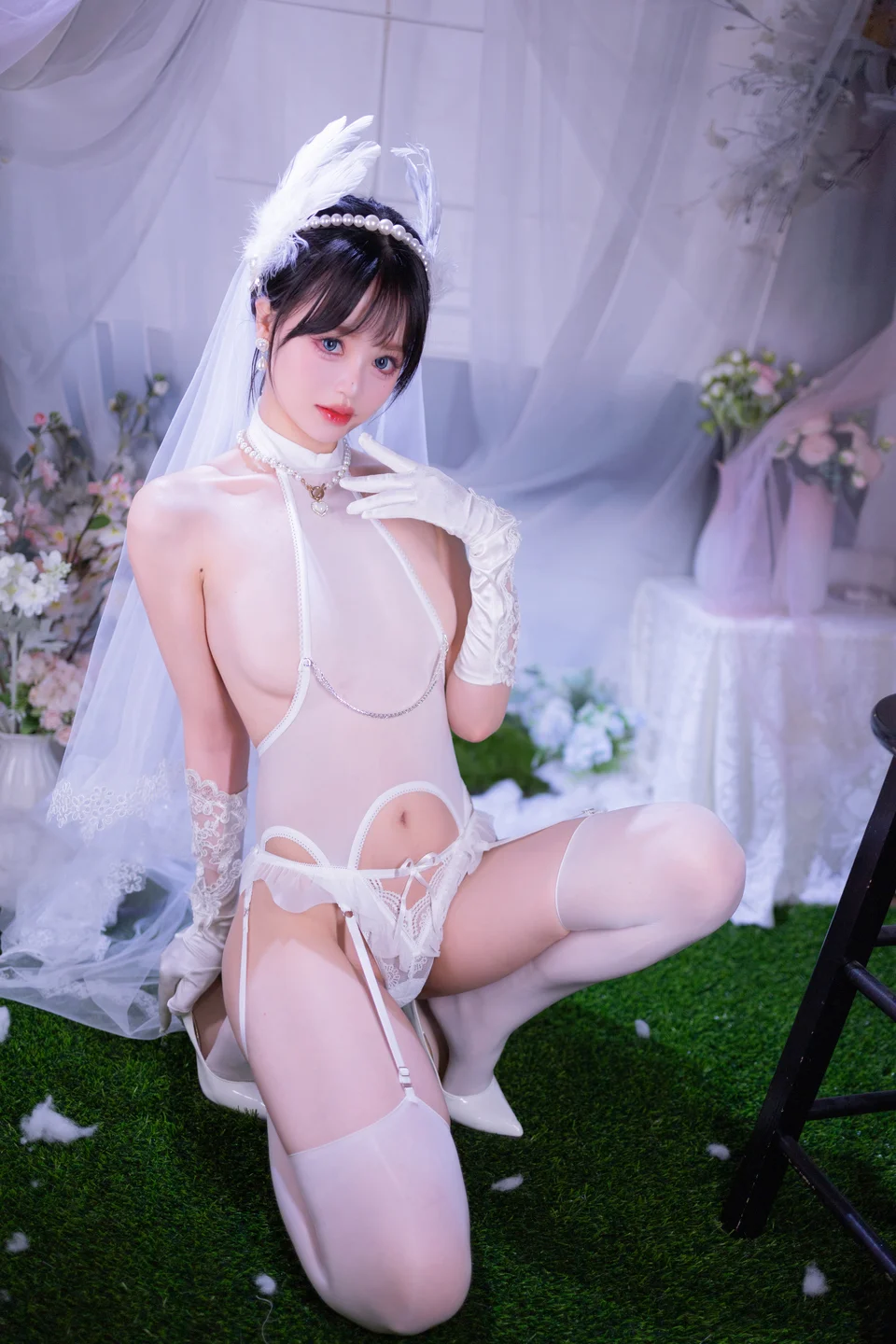 星黛鹿鹿 - No.015 白丝花嫁 [53P-576MB] tg@simisebaisi 【丝足阁】029.webp